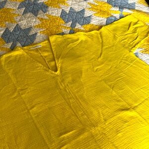 Yellow V-Neck Top worn once. Bryn Walker large
